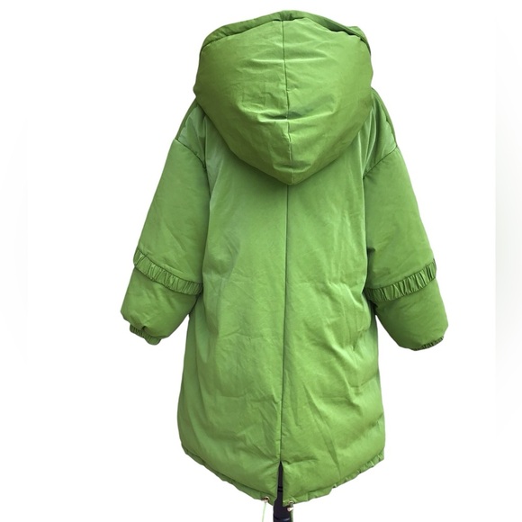 Nap Duck Down Oversized Hooded Puffer Coat Green NEW - Picture 6 of 13